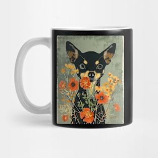 Chihuahua Flowers Photo Art Design For Dog Onwer Mug